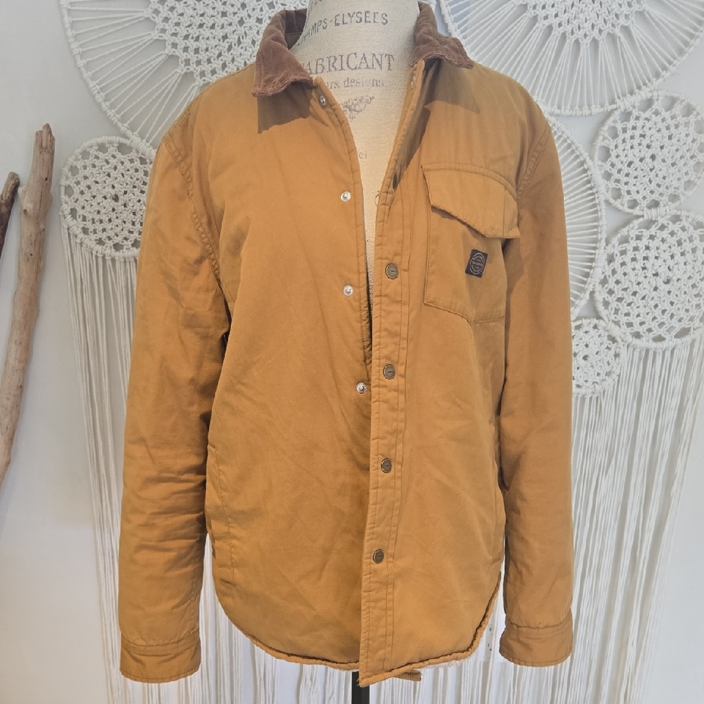 Rip Curl Brown Lightweight Shirt Jacket with Corduroy Collar